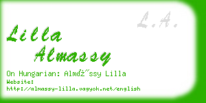 lilla almassy business card